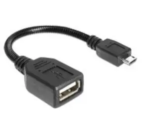 DeLock adaptér USB micro B samec na USB 2.0 A samice / flexibilní / husí krk / OTG / 18cm