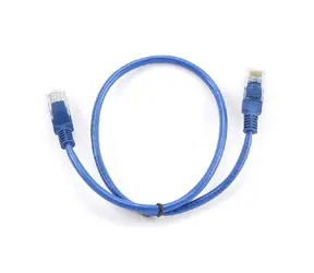 Gembird UTP CAT5E 0.25m modrá / patch kabel / s ochranou
