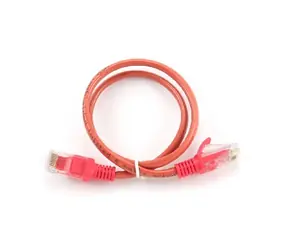 Gembird UTP CAT5E 0.25m červená / patch kabel / s ochranou