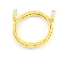 Gembird UTP CAT5E 5 m žlutá / patch kabel / s ochranou