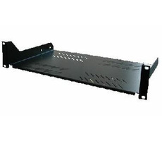 Triton Polička s perforací 1U/250mm (RAB-UP-250-A1) černá / max. nosnost 20kg