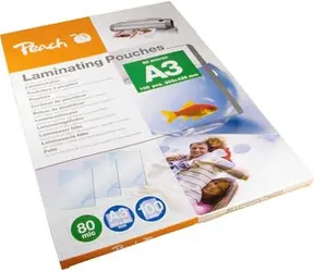 Peach Laminovací fólie 100ks / A3 / 80mic / lesklé