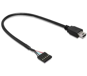 Delock kabel USB 2.0 pinový konektor samice <-> USB mini samec / 30 cm
