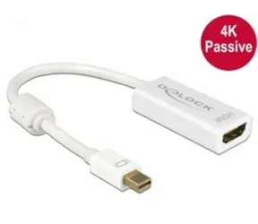 Delock adaptér Mini Displayport 1.2 samec <-> HDMI samice 4K  / pasivní / bílý