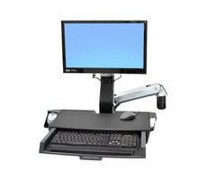 ERGOTRON StyleView Sit-Stand Combo Arm s prac. plochou / nástěnný držák do lišty / na LCD, klávesnici a myš / sklopný