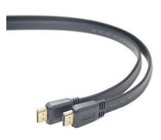 Gembird HDMI V1.4 male-male 1 m / plochý kabel s pozlacenými konektory