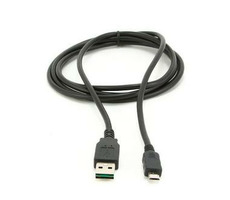 Gembird oboustraný kabel USB 2.0 AM - Micro-USB / 1 m / černý