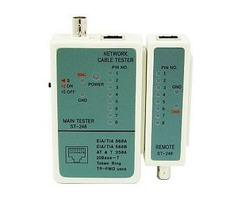 Gembird tester kabelů RJ45 (UTP/STP) & RG-58 / LED diody