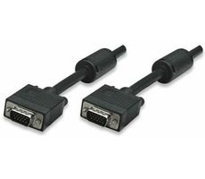 Manhattan Kabel pro monitory SVGA HD15 M/HD15 M / stíněný / 1.8m / černý