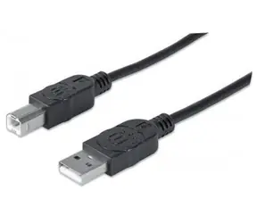 Manhattan Hi-Speed USB 2.0  Kabel A-B M/M / 3m / černý