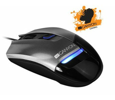 CANYON CNS-SGM4G / herní myš / optická 800/1200/1600 dpi / 125Hz / 4000 fps / USB / šedá