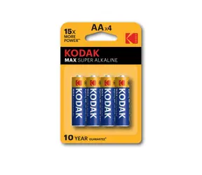 KODAK MAX alkalická baterie AA (blistr) 4ks