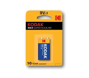KODAK MAX alkalická baterie 9V / 1ks / blister