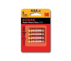Kodak HEAVY DUTY zinco-chloridové baterie AAA (blister) 4ks