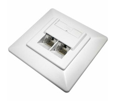 DATACOM Datová zásuvka UTP CAT5E / 2xRJ45 / pod omítku / bílá