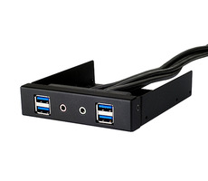 SilverStone SST-FP32B-E / přední panel / montáž do 3.5" / 4x USB 3.0 / HD audio / černá