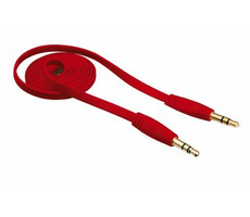 Trust Flat Audio Cable / plochý jack kabel / 1m / červená