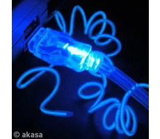 AKASA AK-USB-15-BL-NSBL / svítící USB kabel / 150cm