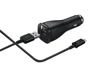 SAMSUNG rychlonabíječka USB do auta /  kabel micro USB / 2 A / černý