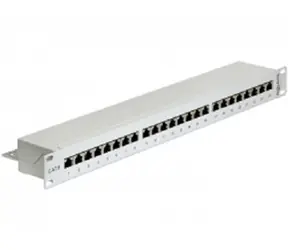 Delock 19” Patch Panel / 24 Port / Cat.6 / šedá