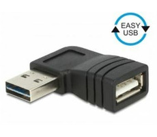DeLock adaptér EASY-USB 2.0-A samec > USB 2.0-A samice pravoúhlý levý/pravý