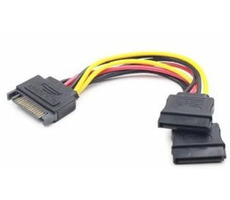 C-TECH Kabel SATA napájecí na 2x SATA / rozdvojka / 15cm