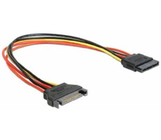 C-TECH Kabel SATA prodloužení napájení / 30cm