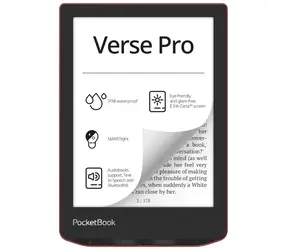 PocketBook 634 Verse Pro červená / 6" / 1448x1072 / 16GB / E-Ink / 1500mAh / USB-C / Wi-Fi / Bluetooth