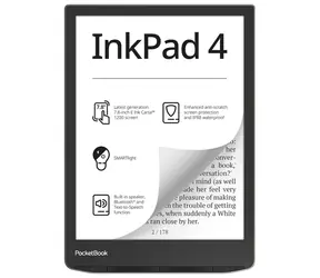PocketBook 743G InkPad 4 stříbrná / 7.8" / 1872x1404 / 32GB / E-Ink / 2000mAh / USB-C / Wi-Fi / Bluetooth