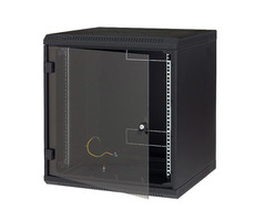 Triton 19" rozvaděč jednodílný 9U/400mm / celoskleněné dveře / černý