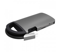 UMAX U-Connect Type-C Multiport H7 / Multiportový adaptér / 4K HDMI / 3 xUSB 3.0 / USB-C (pro nabíjení) / čtečka karet 