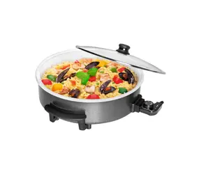 Clatronic PP 3570 / multifunkční elektrická XXL pánev / 1500 W / průměr 42 cm / šedá