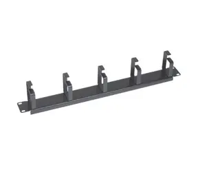 XtendLan Vyvazovací panel 1U černá - výška úchytů 70mm / 5 kovových úchytů