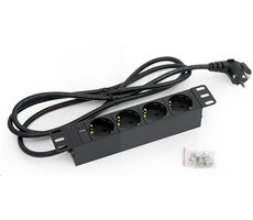 Triton 10" rozvodný panel 4x230V DIN- 2m černá