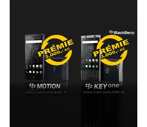 Akce BlackBerry CashBack 3.000,- / pro nákup období 12.2. - 31.3.2018 / blackberrymobile.cz