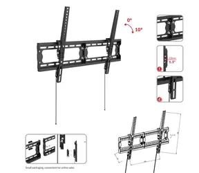 ECG LD 326501 černá / nástěnný držák na televize 32"-65" / VESA 600x400 / vzdálenost od zdi 33 mm / do 75 kg 