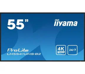 54.6" IIYAMA ProLite LH5541UHS-B2 / IPS / 3840 x 2160 / 16:9 / 8 ms / 500 cd / 1200:1 / VGA+HDMI / USB