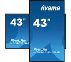 43" IIYAMA ProLite LH4365UHSB-B1 / IPS / 3840 x 2160 / 16:9 / 8 ms / 350 cd / 1200:1 / DP+HDMI / USB