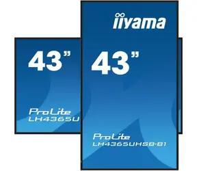 43" IIYAMA ProLite LH4365UHSB-B1 / IPS / 3840 x 2160 / 16:9 / 8 ms / 350 cd / 1200:1 / DP+HDMI / USB