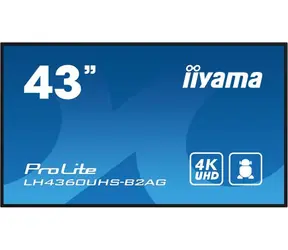 43" IIYAMA ProLite LH4360UHS-B2AG / 3840x2160 / VA / 16:9 / 6.5ms / 4000:1 / 500cd-m2 / HDMI / VESA