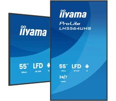 55" IIYAMA ProLite LH5564UHS-B1AG / 3840x2160 / VA / 16:9 / 6.5ms / 5000:1 / 500cd-m2 / HDMI / USB-C / VESA