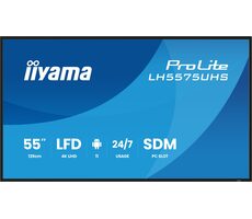 55" IIYAMA ProLite LH5575UHS-B2AG / 3840x2160 / IPS / 16:9 / 8ms / 5000:1 / 500cd-m2 / HDMI / DP / VESA