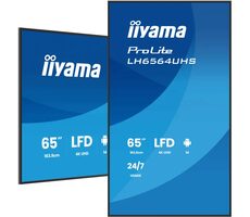 65" IIYAMA ProLite LH6564UHS-B1AG / 3840x2160 / IPS / 16:9 / 6.5ms / 5000:1 / 500cd-m2 / HDMI / VESA