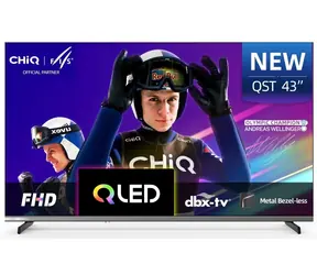 43" CHiQ L43QST černá / 1920 x 1080 / QLED / Android 14 / HDMI / LAN / USB / Wi-Fi / BT / HDR 10