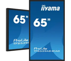65" IIYAMA ProLite TF6539AS-B1AG / 3840x2160 / IPS / 16:9 / 8ms / 1200:1 / 435cd-m2 / HDMI / DP / VESA