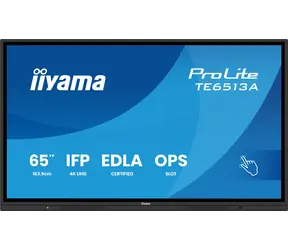 65" IIYAMA ProLite TE6513A-B1AG černá / LED / IPS Touch / 3840 x 2160 / 16:9 / 1200:1 / 450cd-m2 / VESA