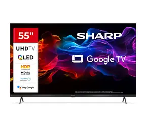 55" SHARP 55HP5265E černá / 3840 x 2160 / QLED / HDMI / USB / Wi-Fi / DVB-T&T2&C&S&S2 / repro 24W