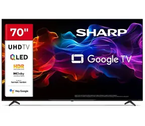 70" SHARP 70HP5265E černá / 3840 x 2160 / QLED / HDMI / USB / Wi-Fi / DVB-T&T2&C&S&S2 / repro 24W