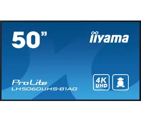Poškozený obal - 50" IIYAMA LH5060UHS-B1AG / 3840 x 2160 / 500cd / 1200:1 / 3x HDMI / USB / LAN