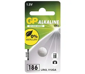 GP LR43 (GP186 11.6 x 4.2 mm) - 1 ks